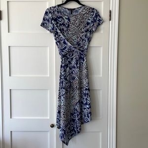 BCBGmaxazria Charlett peacock print dress XXS